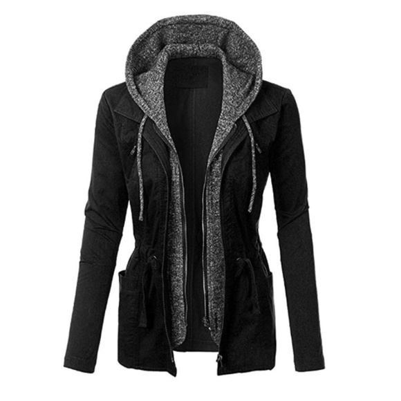 Jackets & Blazers - 💥Women's Zip Up Military Anorak Hooded Jacket